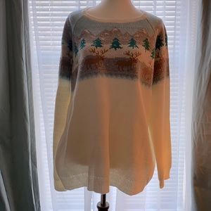 Rudolph reindeer Christmas sweater.